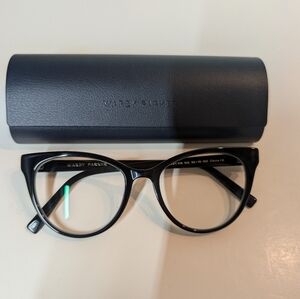 Warby Parker Black Glossy Round-Cat Eye Glasses
